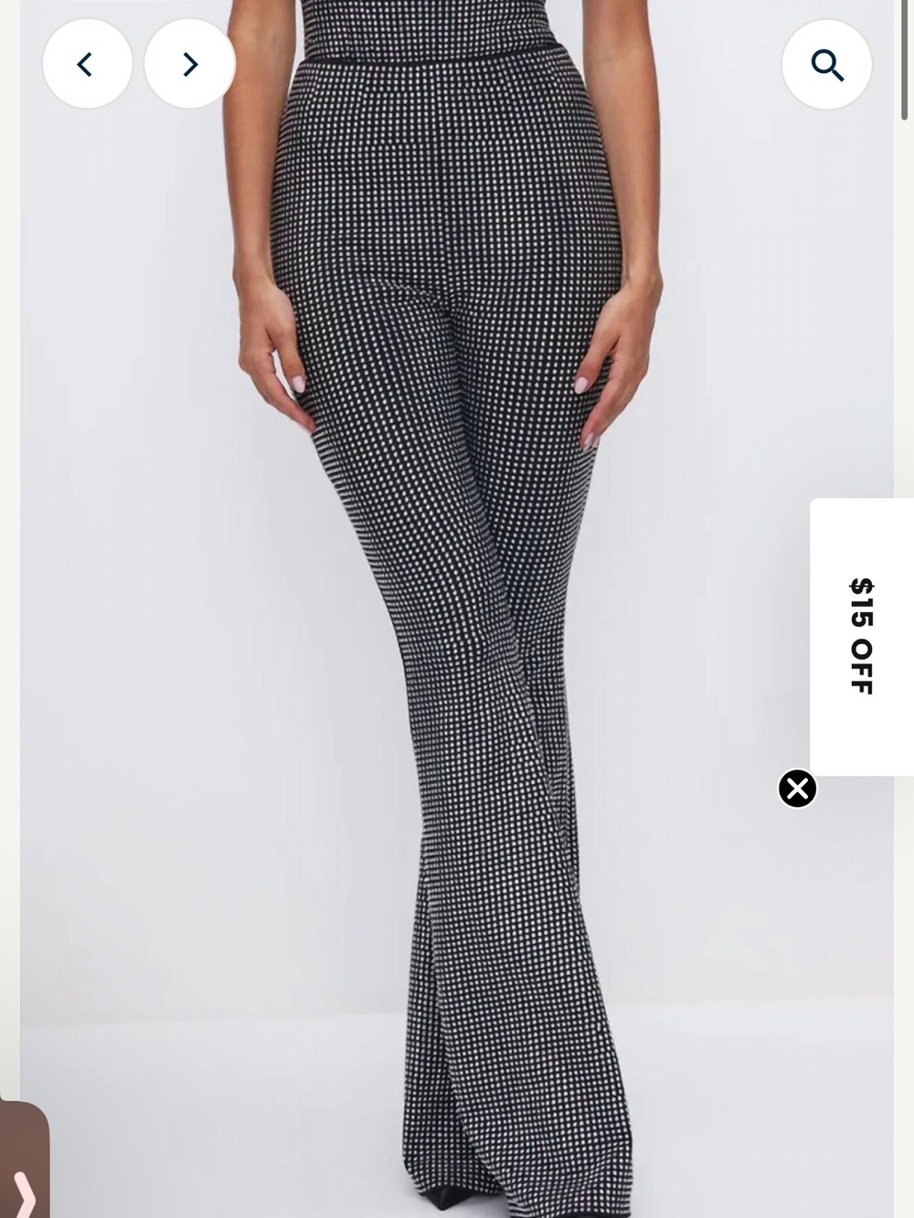 Good American disco rhinestone pants! Premium quality! New! M